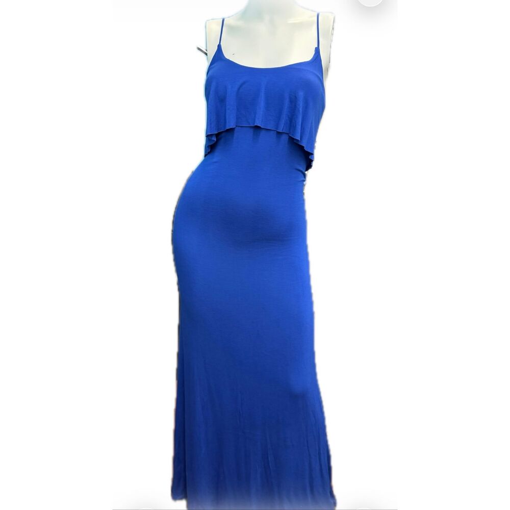 Arden B Royal Blue Maxi Dress women’s Size XS Open back Strappy - Picture 2 of 7